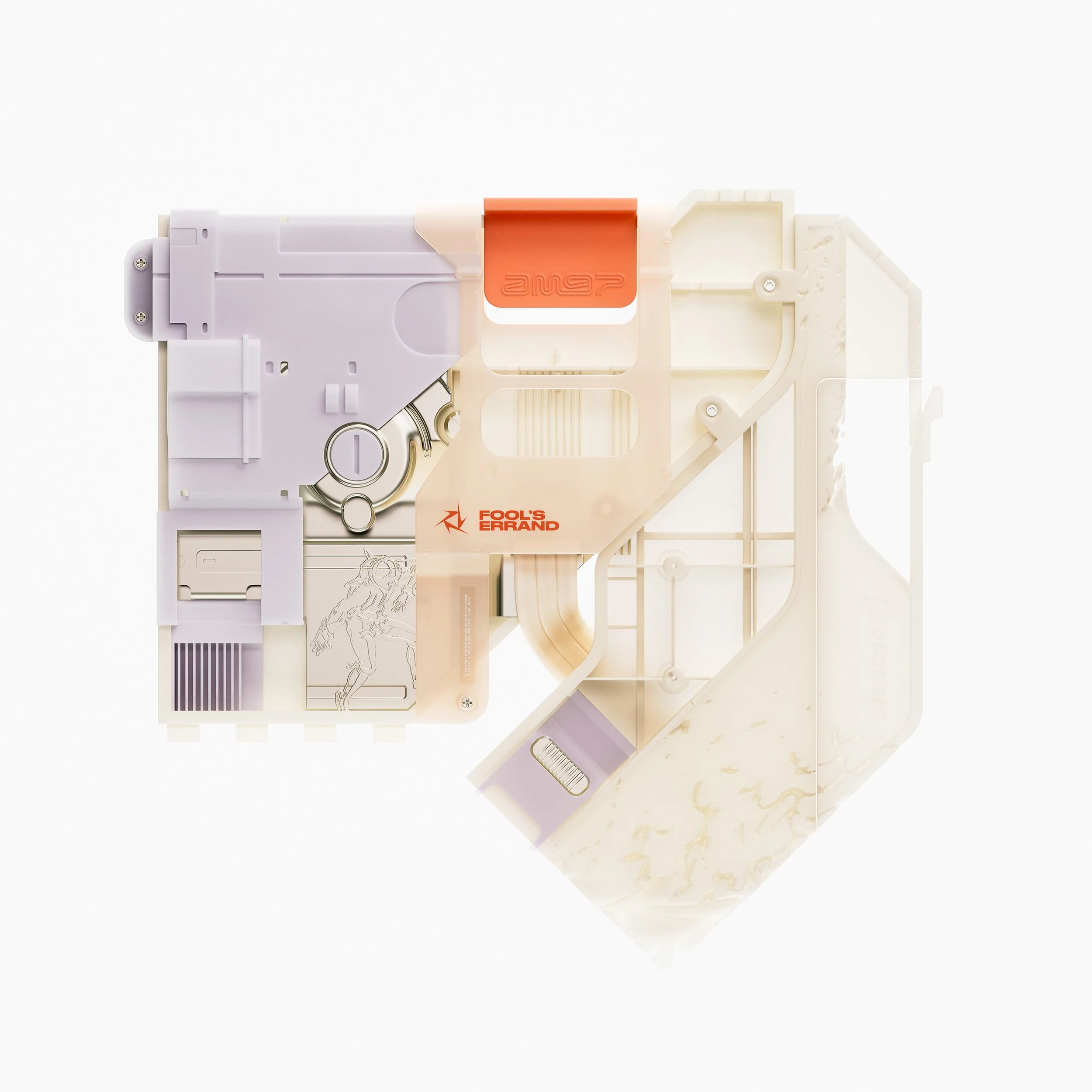 Hero birds-eye view of 3D manufactured assembly