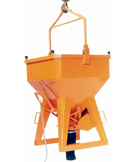 eichinger 1035 Concrete Bucket in orange on a white background as a profile view