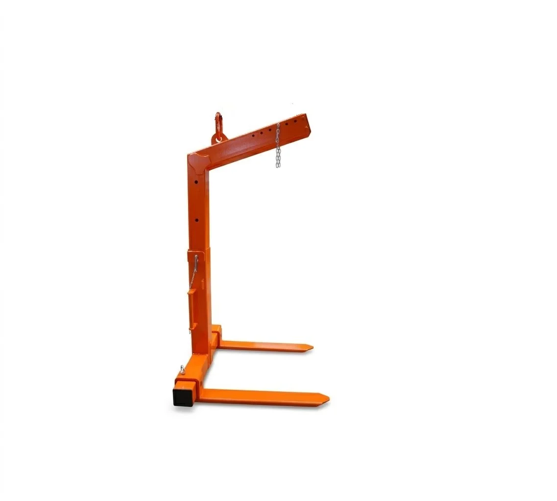 4400 lb crane forks telescoped to a high setting on a white background. The photo is a profile picture.