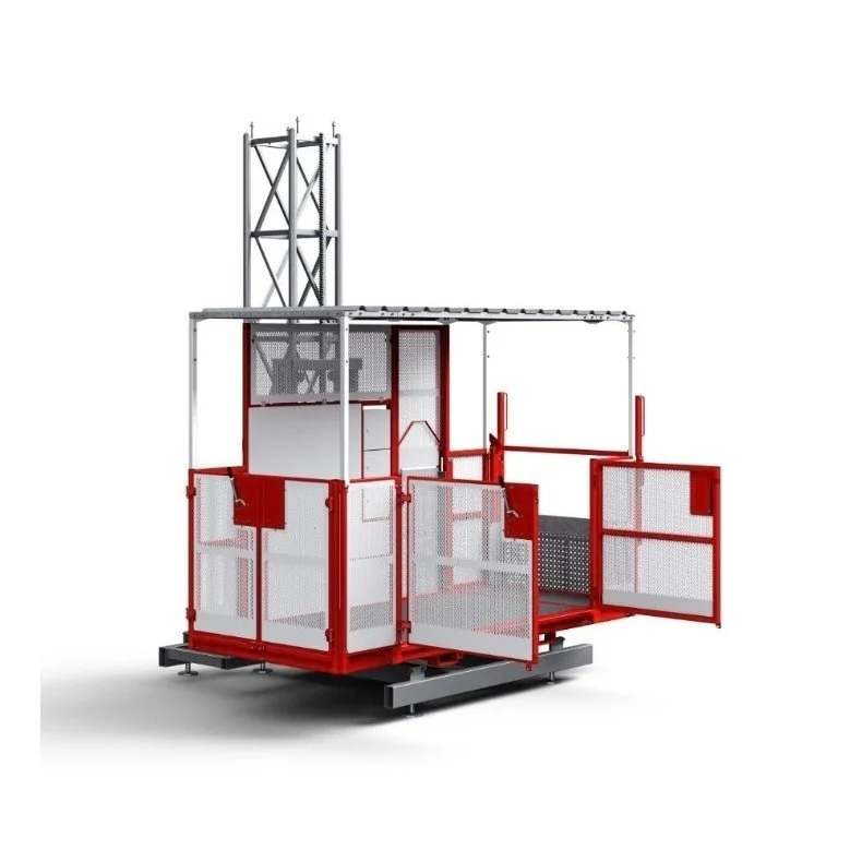 Material Lifts in red and white on a white background. Rated at 4400 lbs of load capacity