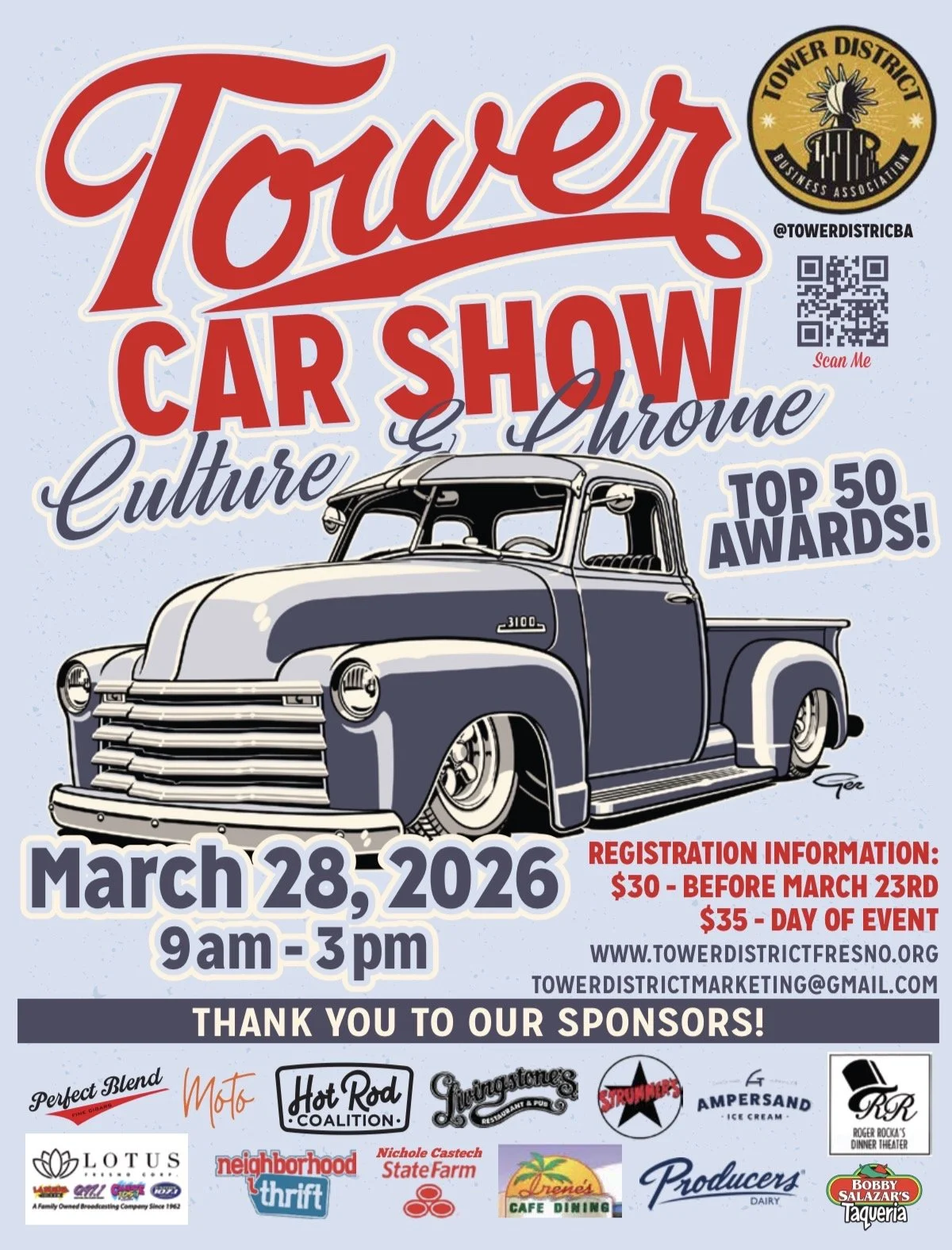 Tower Car Show - “Culture &amp; Chrome”