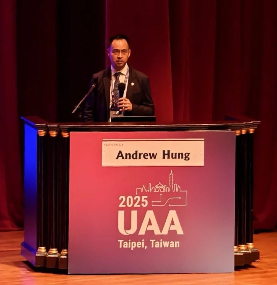 August 2025 - Dr. Hung served as a plenary speaker at the Urological Association of Asia Annual Meeting in Taipei, Taiwan