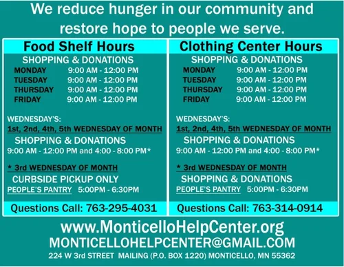 Hours and Location Please arrive 1/2 hour before close in order to shop ...