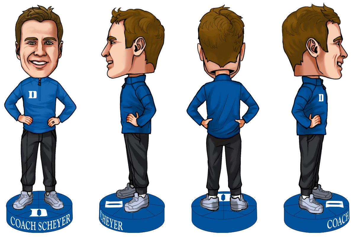 Duke University - Coach Scheyer Bobblehead