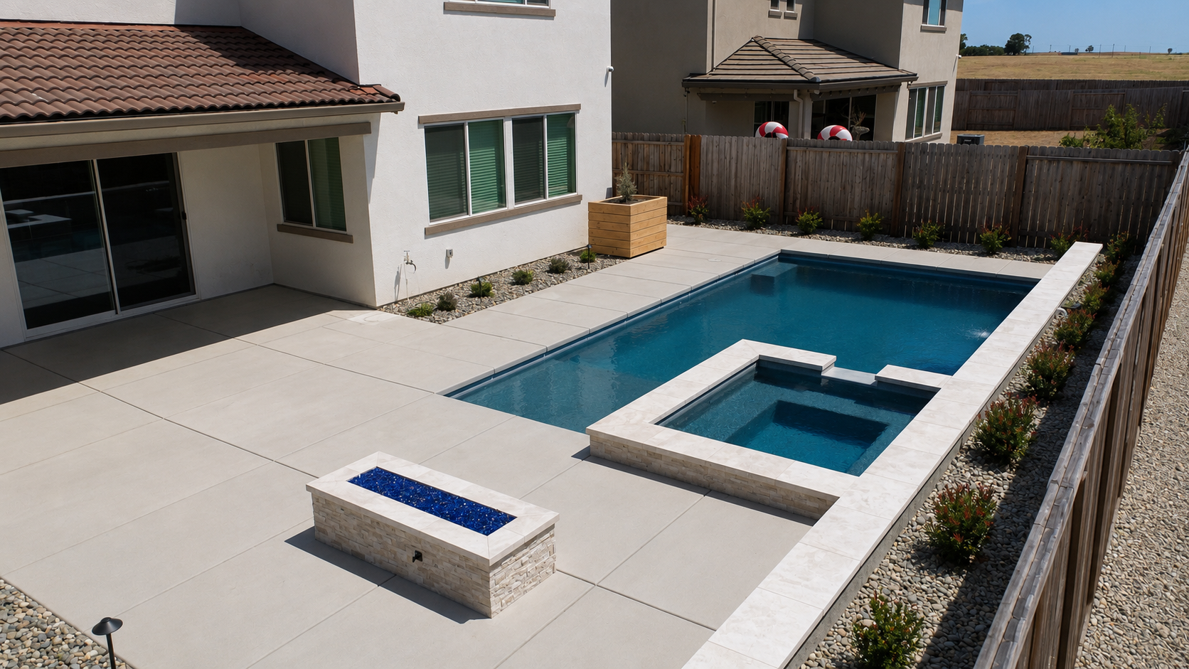 Sacramento, CA pool, spa and firepit.png