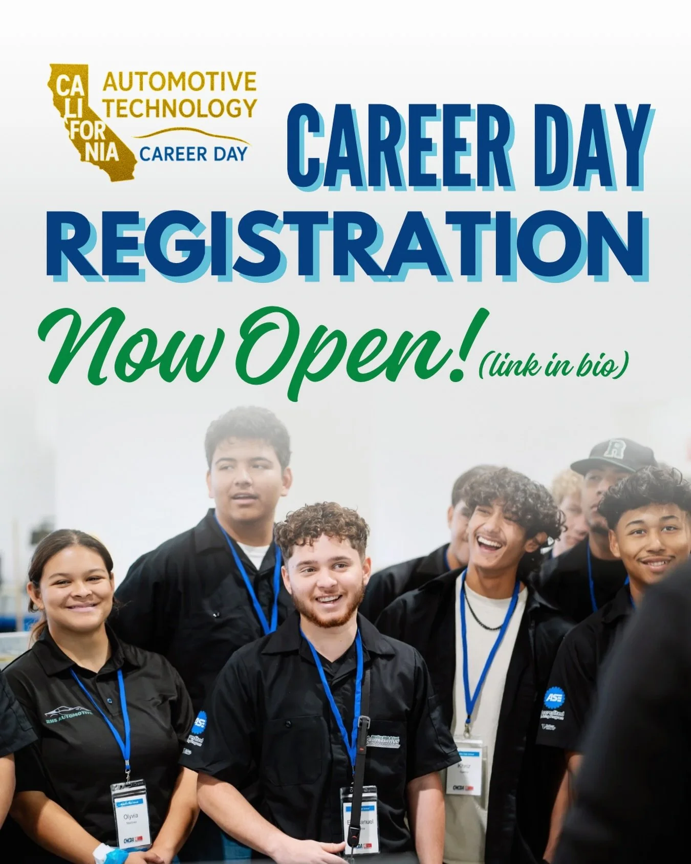 🔔 Registration is OPEN🔔 

Reserve your spot at our 12 different 2026 Career Days! 🚗🔩 Each Career Day includes High School Auto Exploration &amp; College/Community Job Fair 💼 

Ready to jumpstart your career?? 🏁
Visit our CAREER DAY page on our 