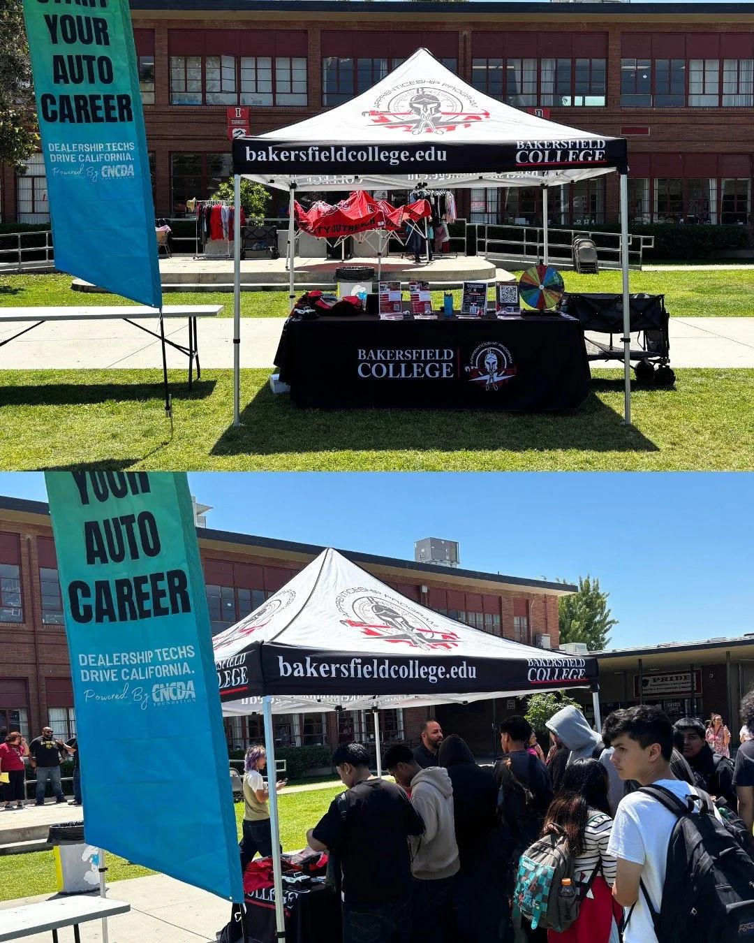 😌 Hard to believe a successful career can start just right under a canopy, but it's true! Last week we were at Bakersfield college recruiting for our Pre-Apprenticeship Technician program, one of our initiatives that makes the transition into a fulf