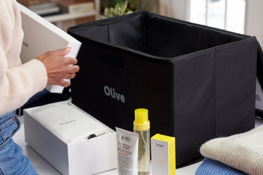 Olive reusable shipping packaging designed for repeated use