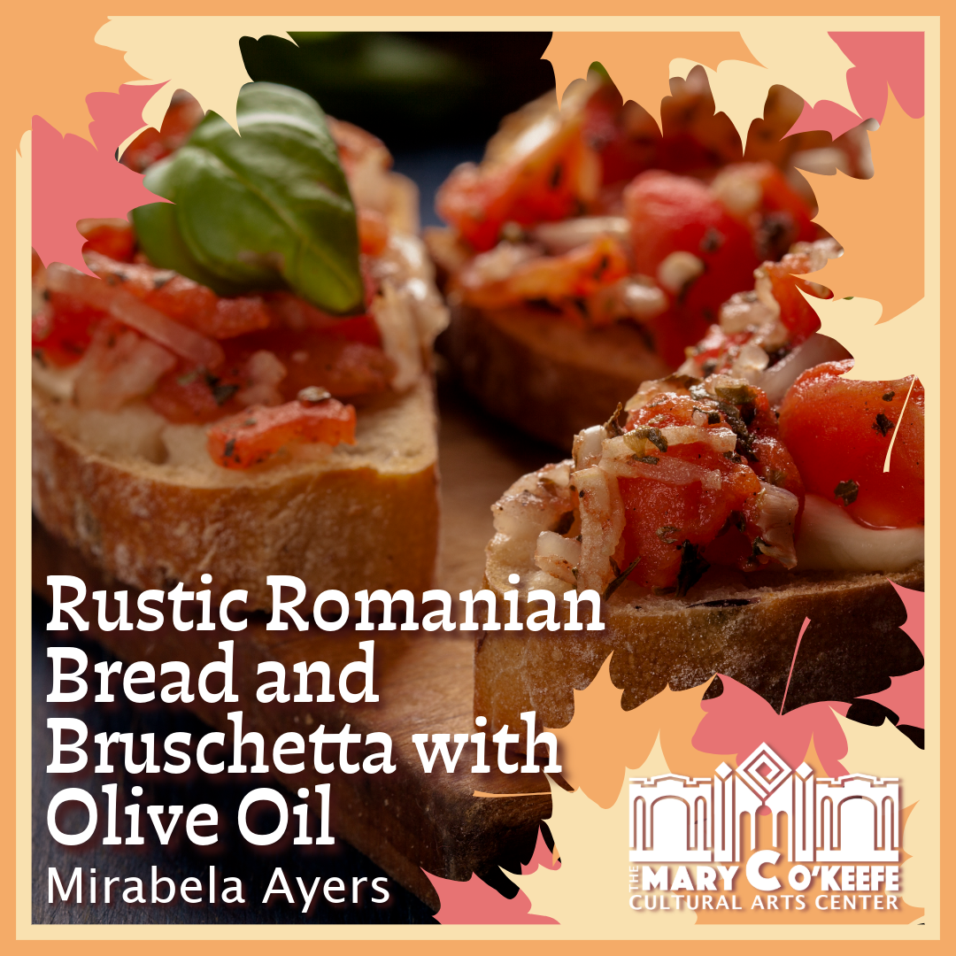 RUSTIC ROMANIAN BREAD AND ITALIAN BRUSCHETTA WITH OLIVE OIL