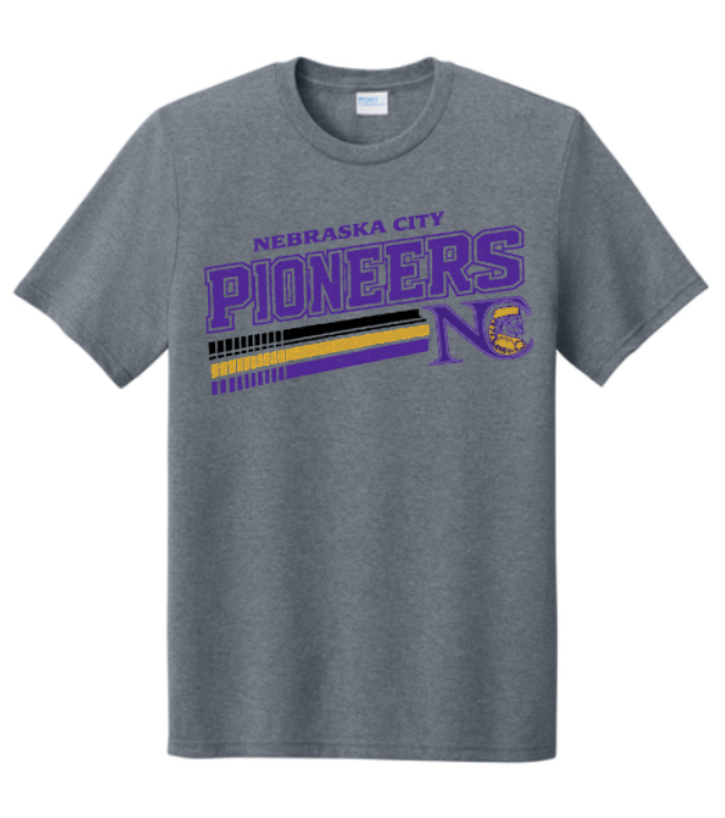 Nebraska City Unisex grey tee smaller design