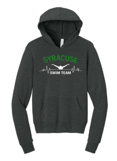 Syracuse Swim Hoodie WITH NAME. Please select porch pick up for club delivery, there are NO porch pickups!