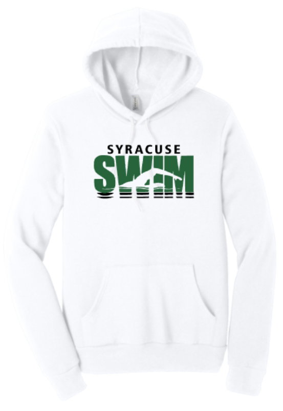 Syracuse Swim Hoodie WITH NAME. Please select porch pick up for club delivery, there are NO porch pickups!