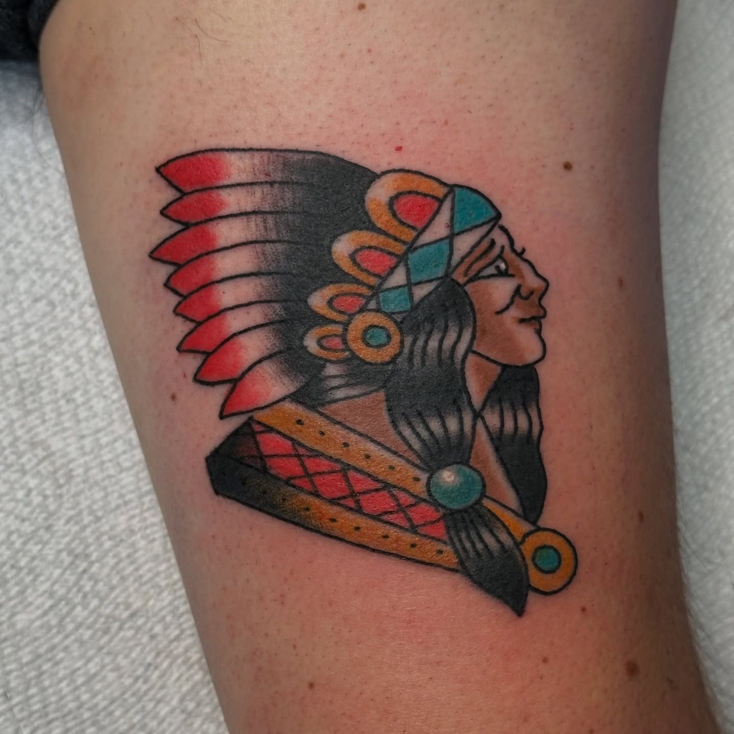 Traditional Native by @shanemccormicktattoos 
Come on in and get something cool!

#shreveport 
#bossier 
#louisianatattoo