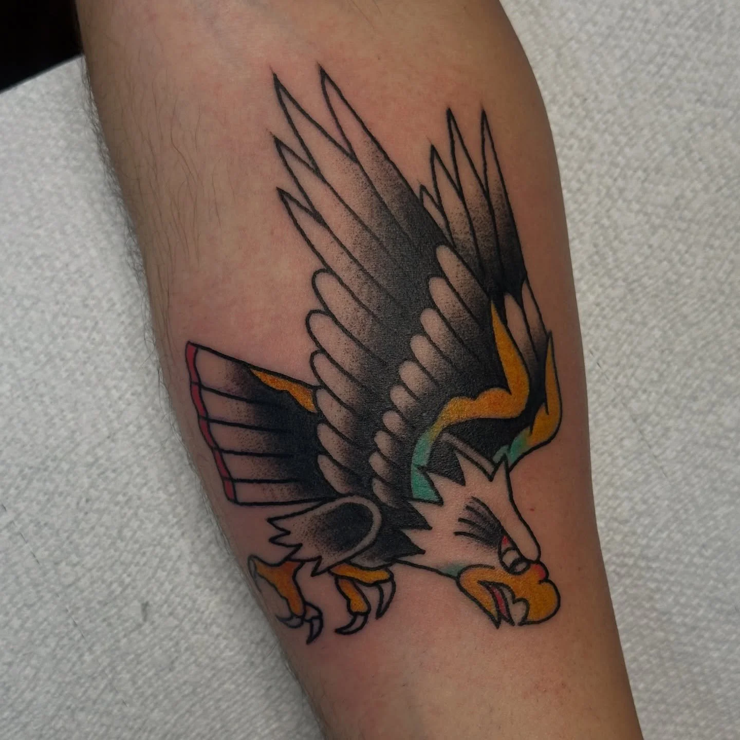 Here’s a crispy one by @shanemccormicktattoos π¦
 
Stop on in today, we are here till 8pm! βοΈ (318)562-3021
#louisianatattoo 
#shreveporttattooshop 
#bossiercity 
#arklatex