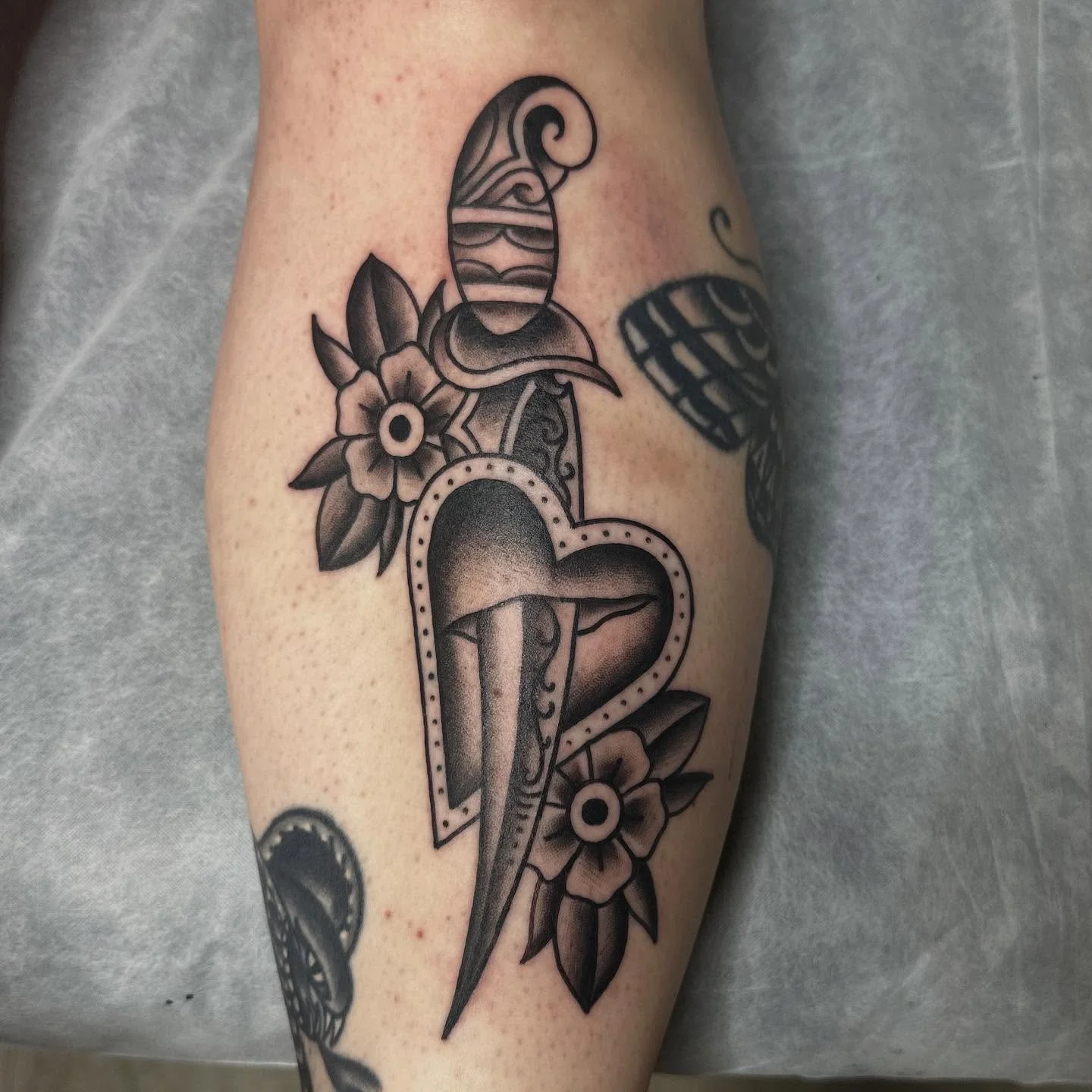 Pierced heart tattooed by @zachary_i_reed π€
We are accepting walk-ins until 8pm! Schedule a appointment online today! 
(318) 560-3021 π  Ghostfiretattoo.comπΈοΈ
#shreveporttattooscene #shreveportla #louisianatattooartists