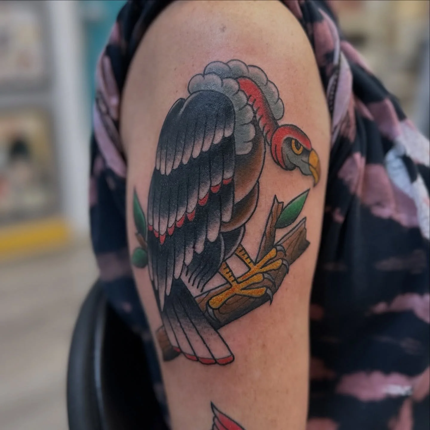 Awesome looking buzzard by @shanemccormicktattoos 
Come see us, we are here 12-8:PM taking walk-in&rsquo;s and appointments (318)562-3021

#shreveporttattooshop 
#louisianatattooshop