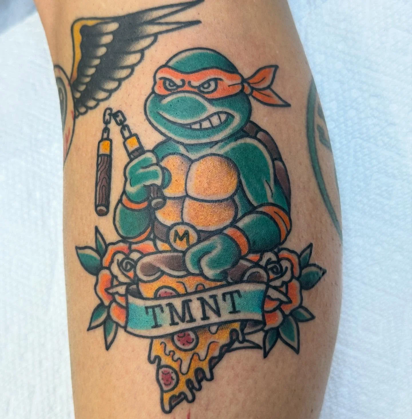Super cool Ninja turtle tattoo by @jeffpatterson_tattoo 🥷🐢

Stop on in for a tattoo today or book for a specific date on our website! 🤗

(318) 562-3021 📞  Ghostfiretattoo.com🕸️

#shreveportla #louisianatattooartist #shreveporttattooartist