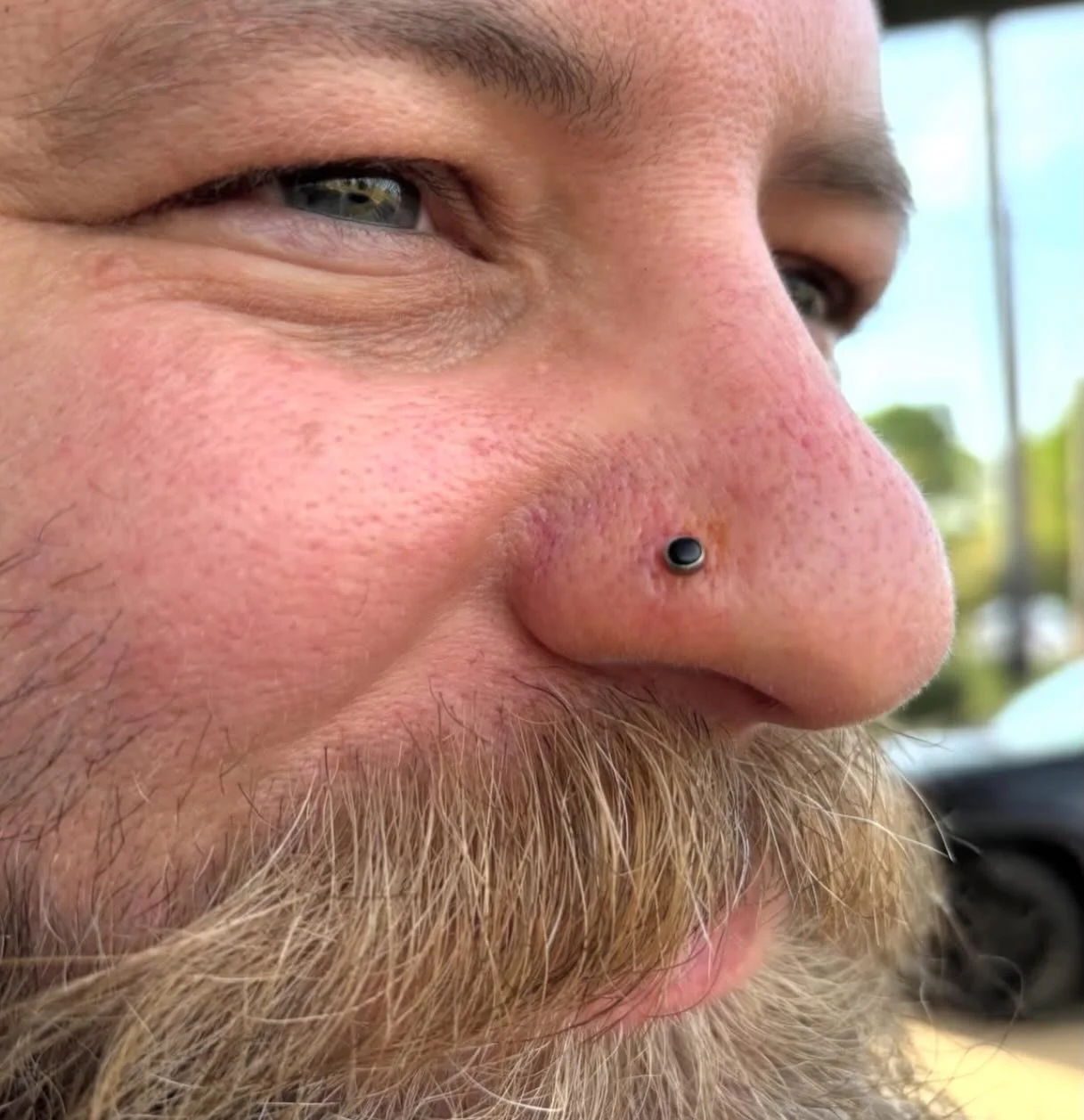Check out this Titanium onyx stud done by our piercing apprentice @justa.lilpinch ! She&rsquo;s doing nostrils and lobes ONLY! 18+ 
She&rsquo;s taking walk-ins! 
Here 12-8 
(318)-562-3021☎️