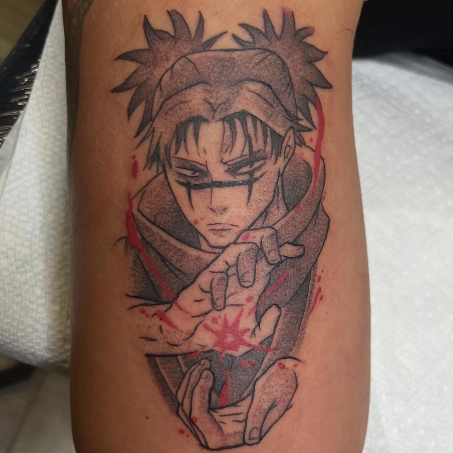 Choso from JJK done by @urban_davinci 
Walk-ins welcome! 
Here 12-8 every day of the week!
(318)-562-3021☎️