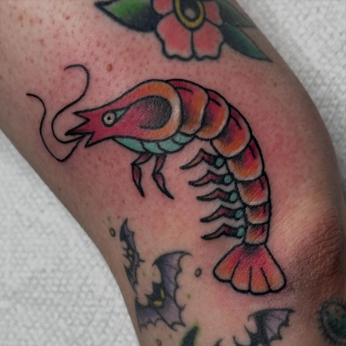 lil skrimp done by @shanemccormicktattoos 
We take walk-ins!
Here 12-8 daily!
Reach out to your favorite artist to get an appointment scheduled!
See ya soon
(318)-562-3021☎️