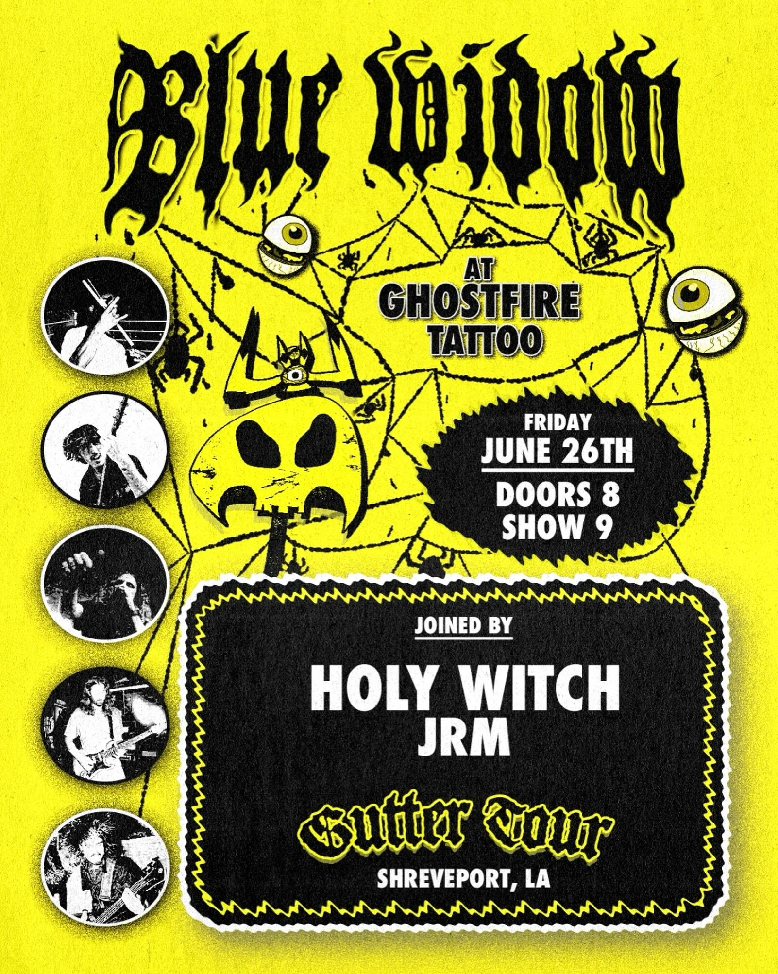 Excited to have @the_bluewidow back with us with support from our friends @holywitchband We are also looking forward to having @jrmtheband join us for the first time! June 26 &bull; ALL AGES &bull; Doors at 8PM &bull; $10