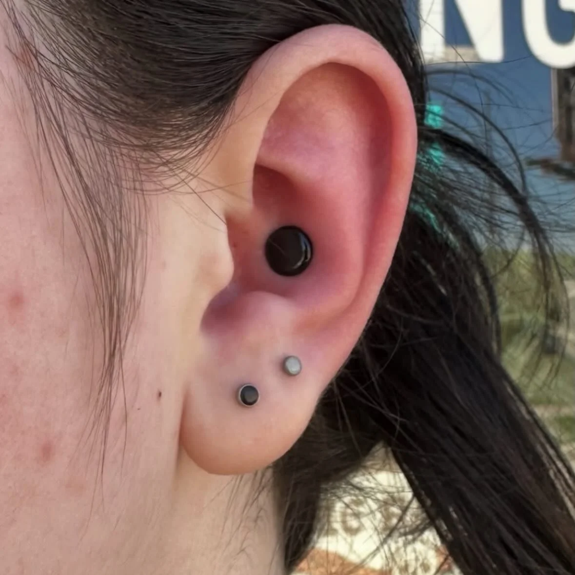 Big ole 4 gauge conch action done by @darby.pokes 
Walk-ins welcome!
Or gon to ghosttattoo.com to schedule an appointment 
Here 12-8
(318)-562-3021☎️