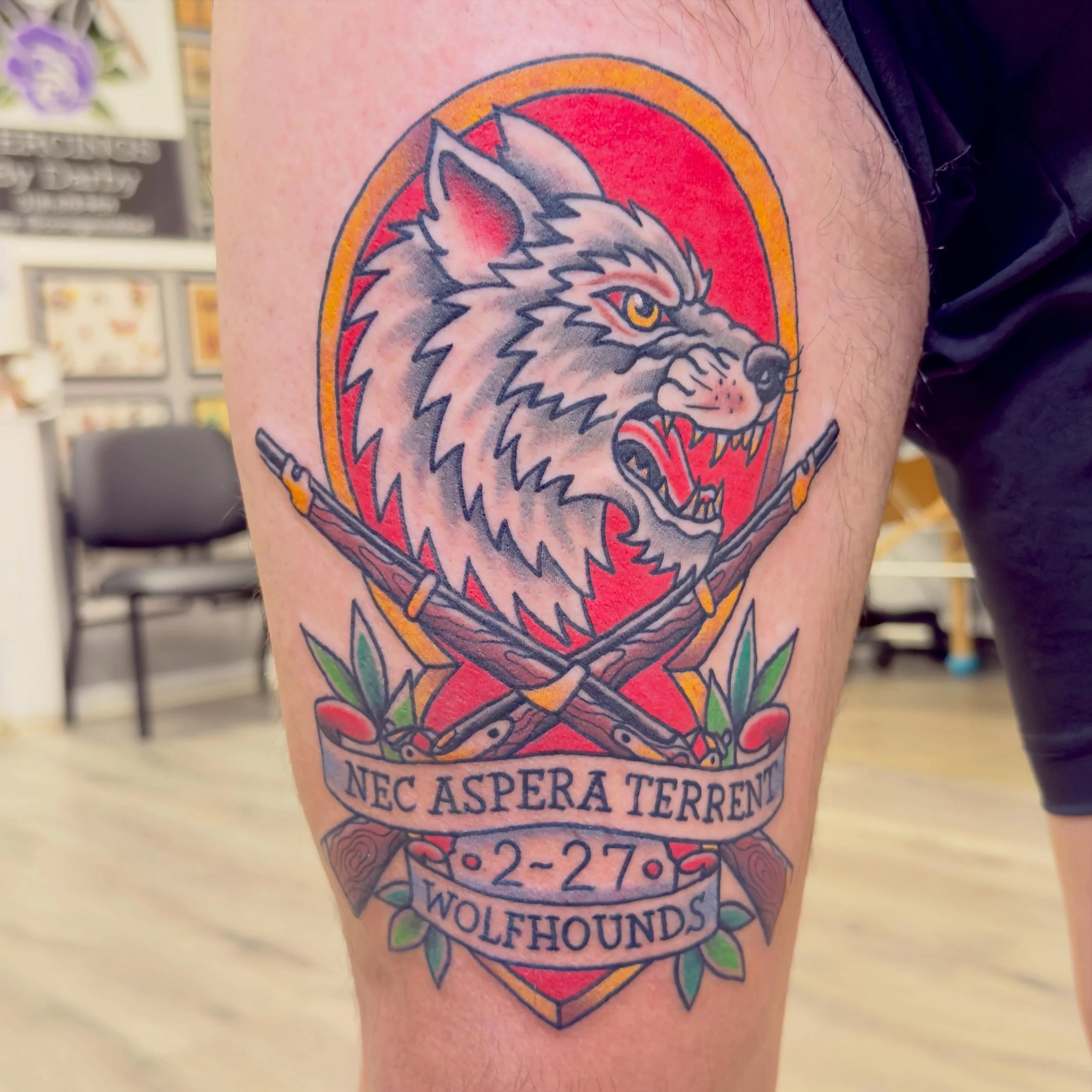 Bright, Bold, Beautiful😍 done by @jeffpatterson_tattoo 
we&rsquo;ll make sure your tattoo lasts over here 
Walk-ins welcome!
Here 12-8
(318)-562-3021☎️