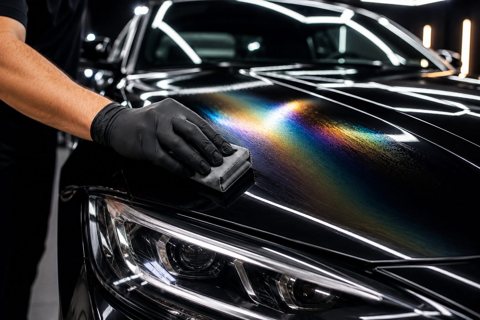 Applying a ceramic coating to a vehicle