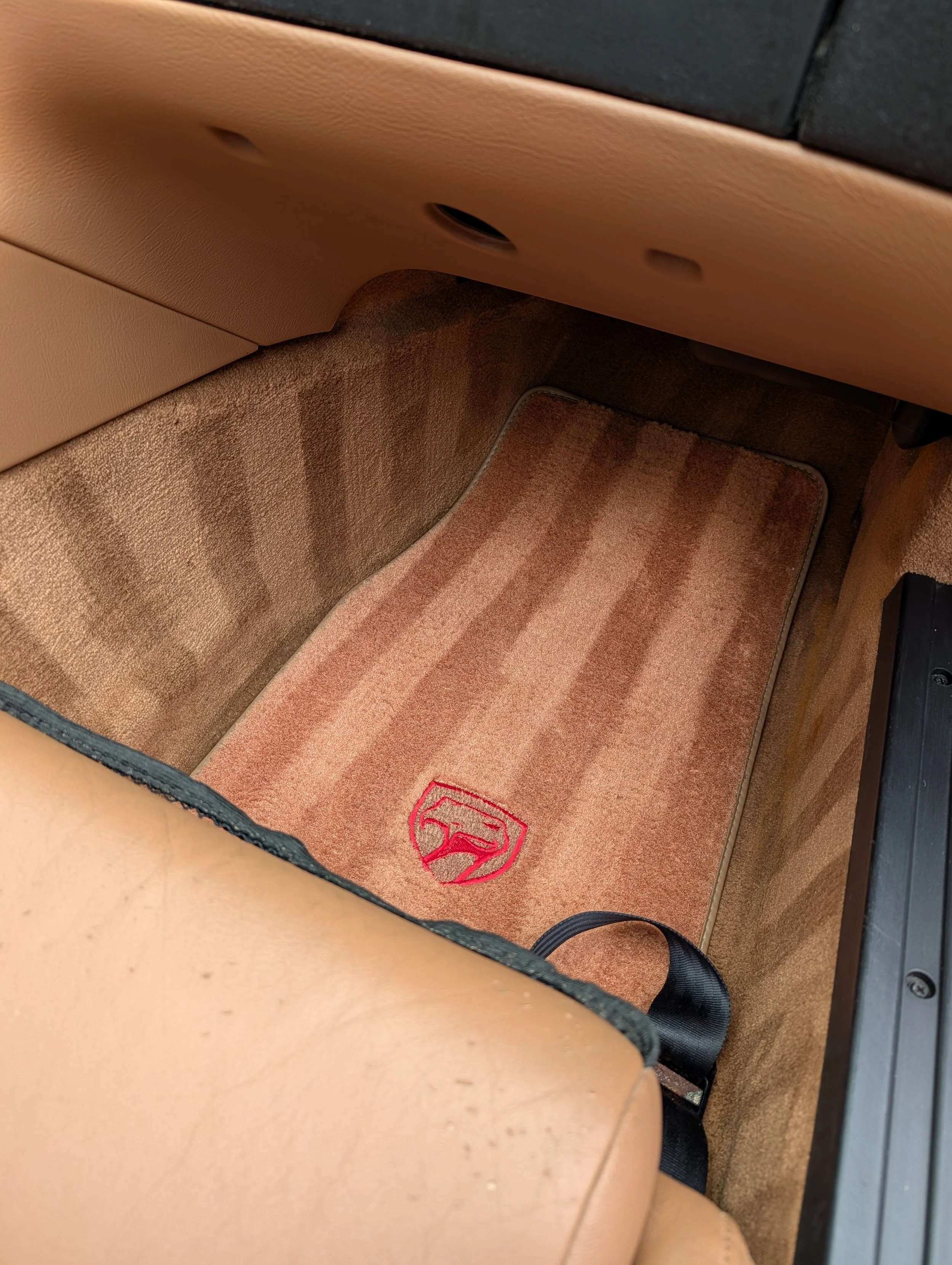 Lines in car carpet