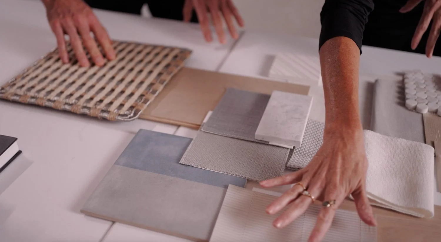 Material selection at the studio