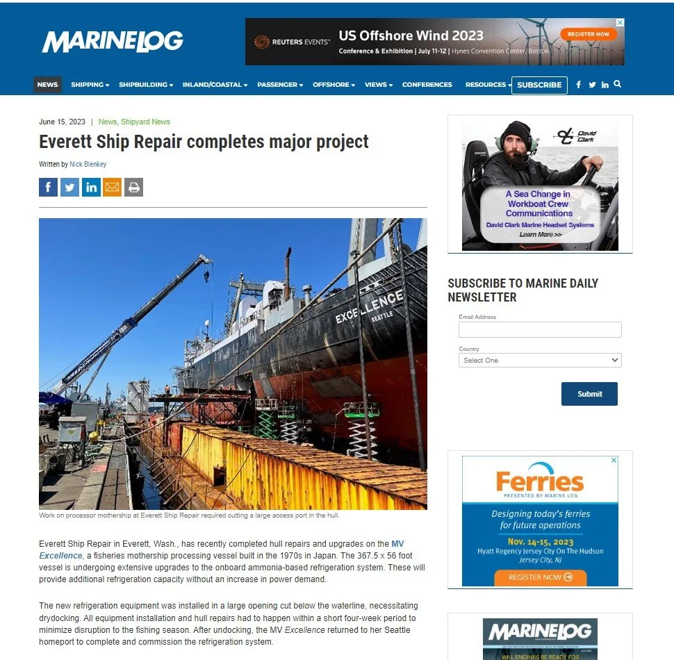 Marine Log, MV Excellence