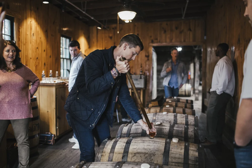 Sampling a barrel pick straight from the cask at Liquor Depot Tampa