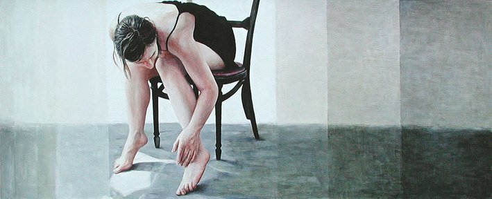 The Glass House: Prism
2003, acrylic on panel, 24" x 60"