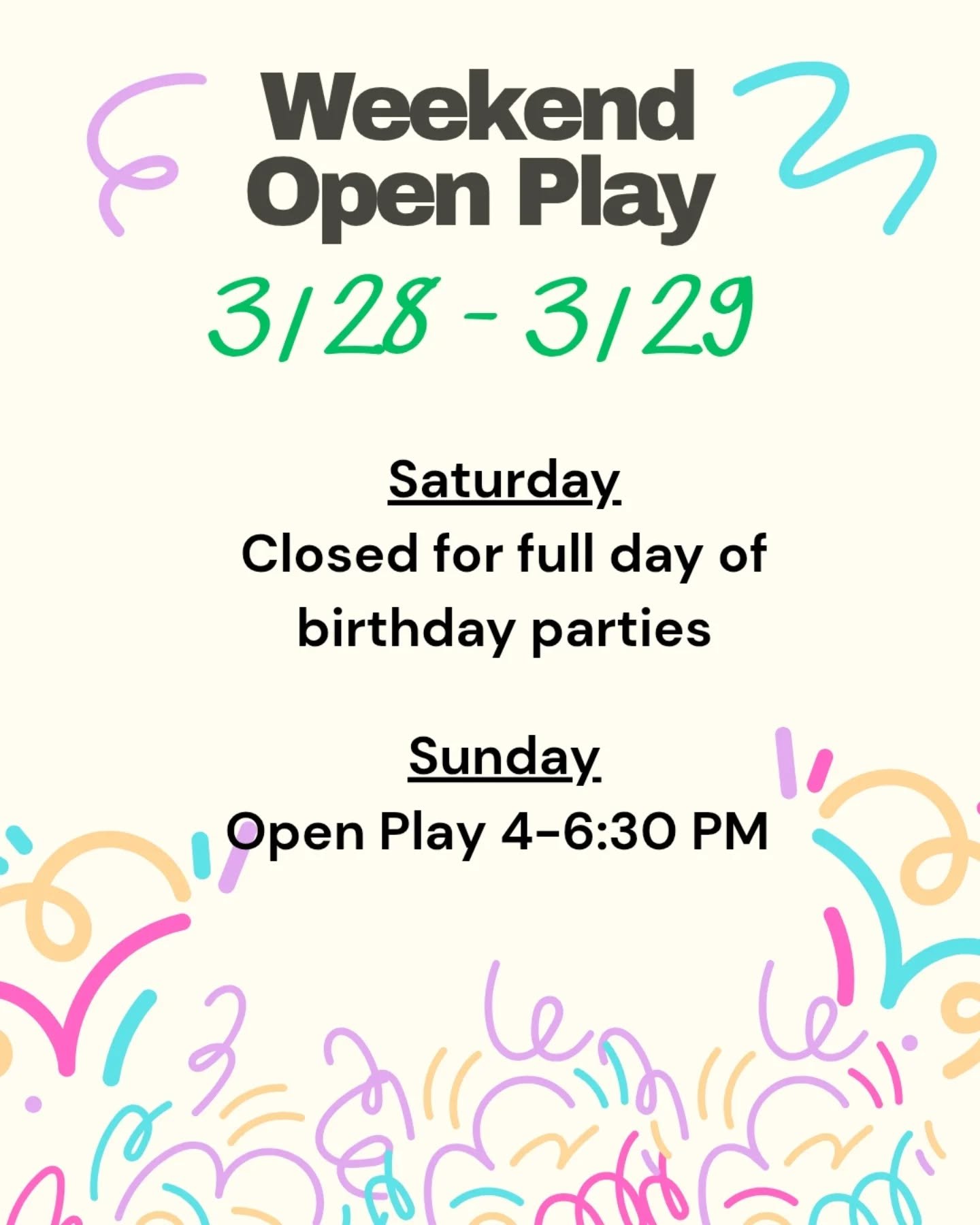 Come play with us Sunday evening!