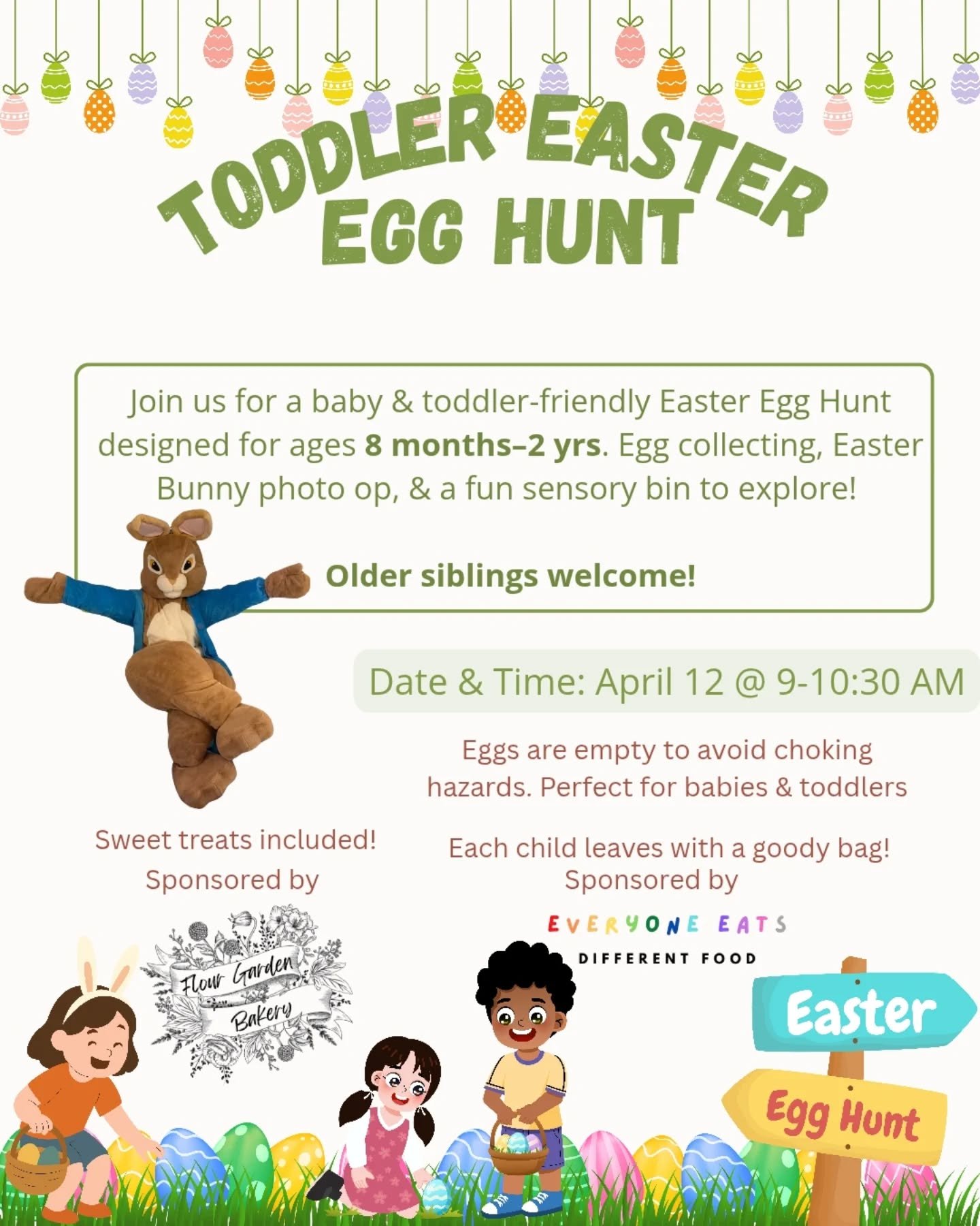 Our egg hunts are this morning! We will be accepting walk-ins!