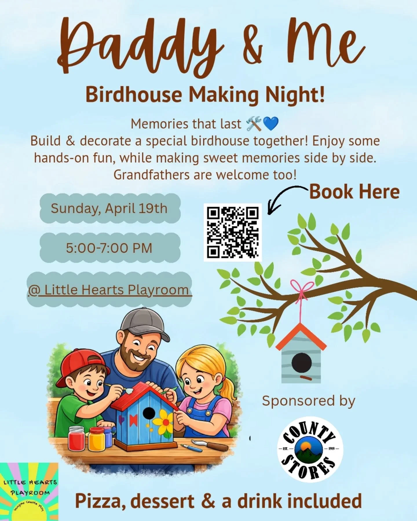 Join us Sunday an evening of building, painting and memory-making!! 

Just a few spots left! We can't wait!
