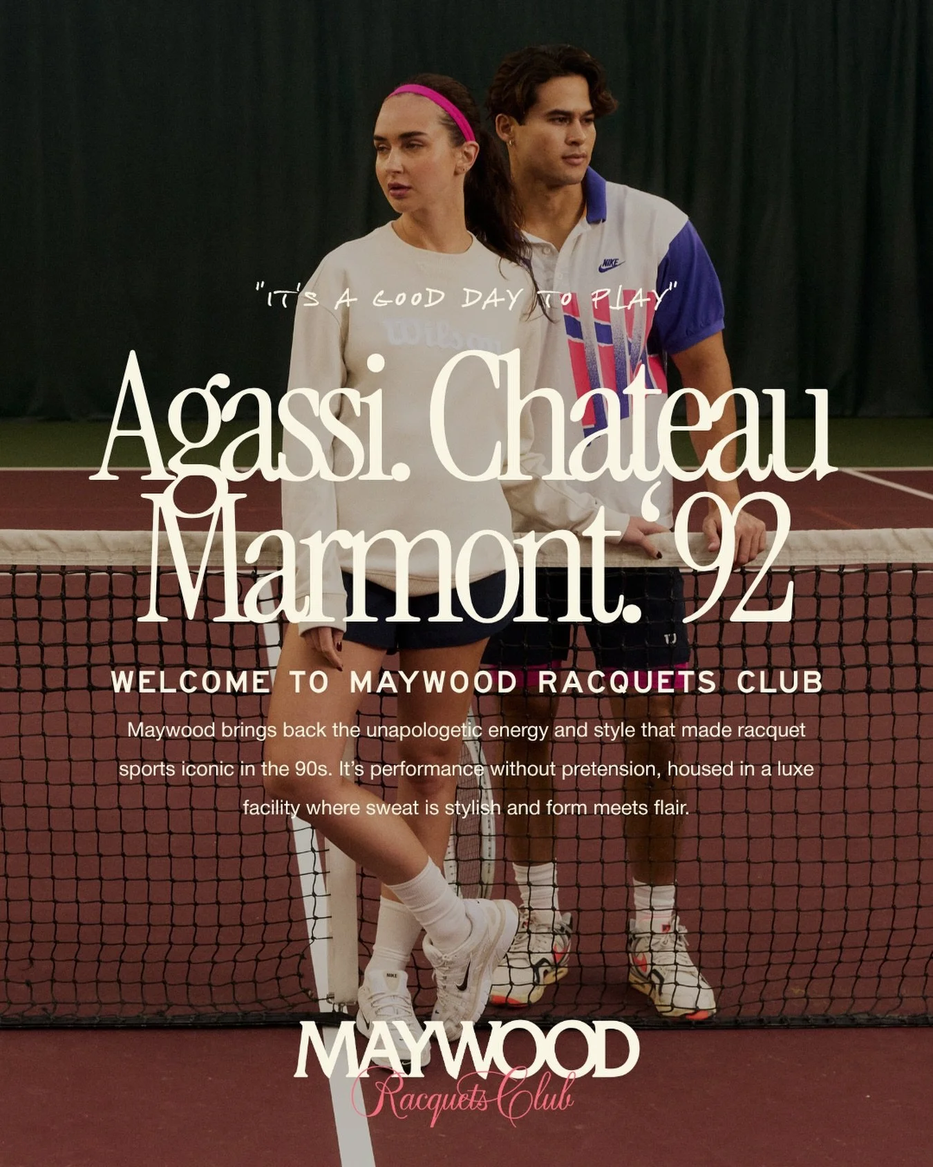 Maywood, reimagining the suburban racquets club experience.