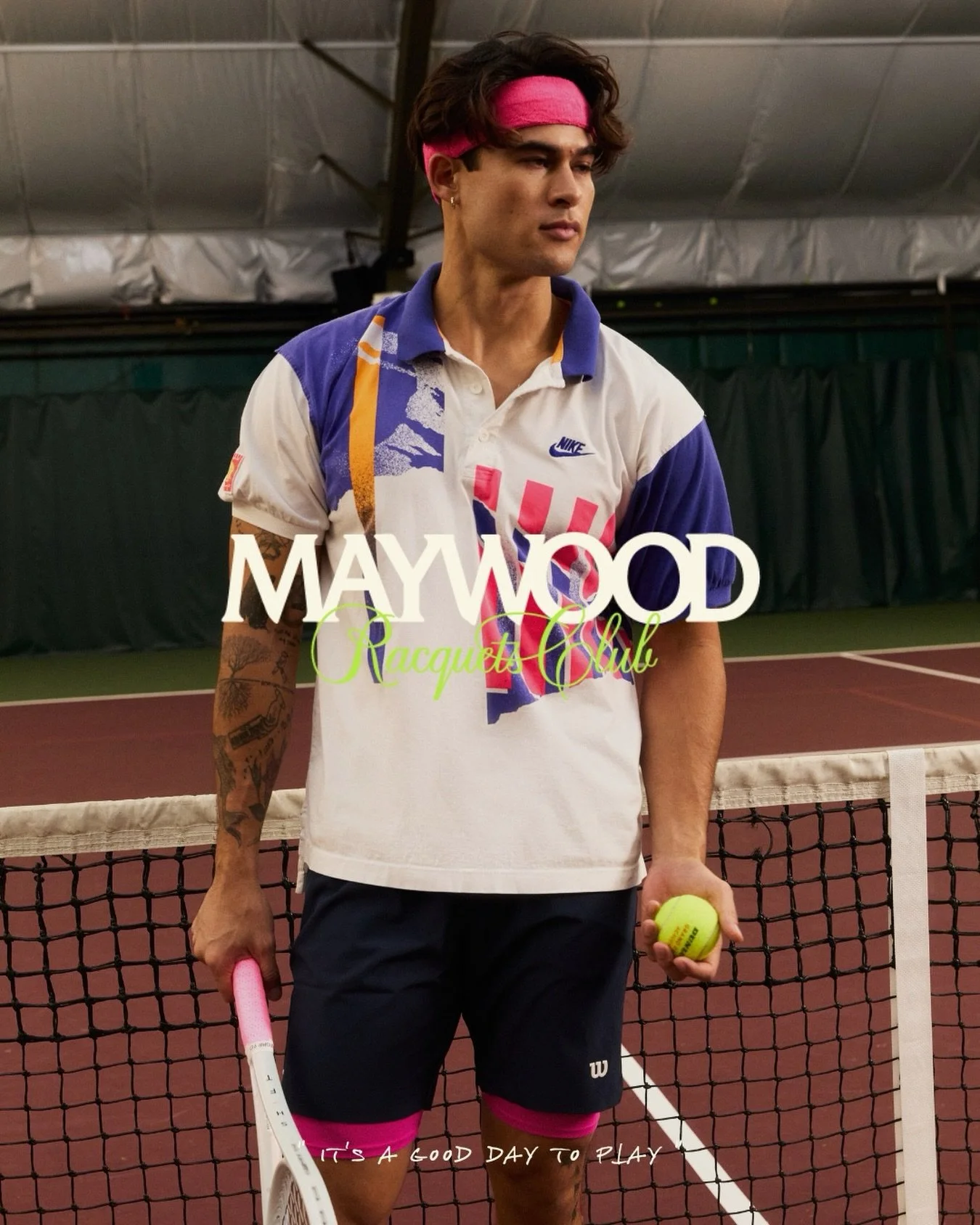 Maywood, bringing back the unapologetic energy that made racquet sports iconic in the 90s.
