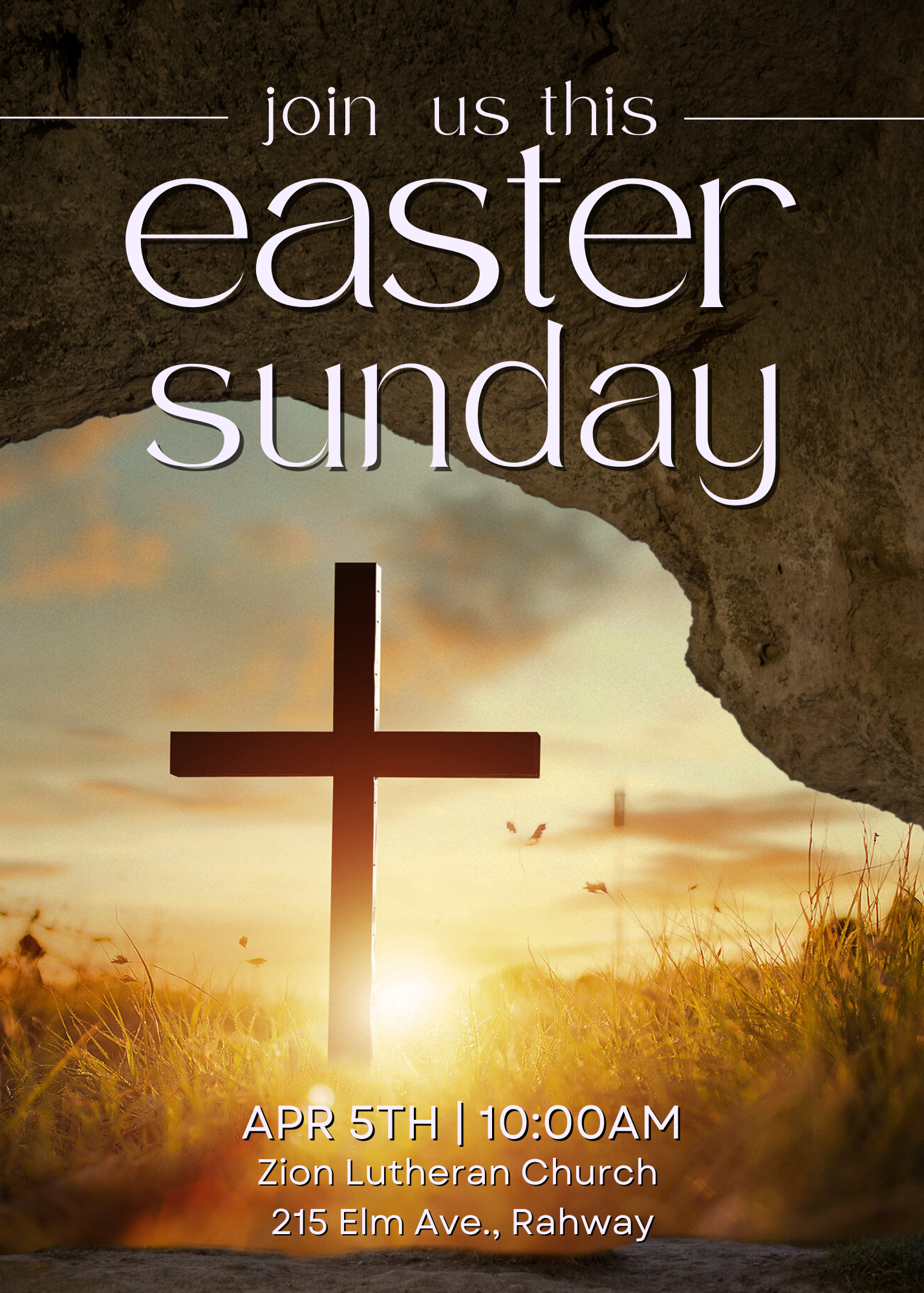 Brown and White Easter Sunday Church Announcement.png