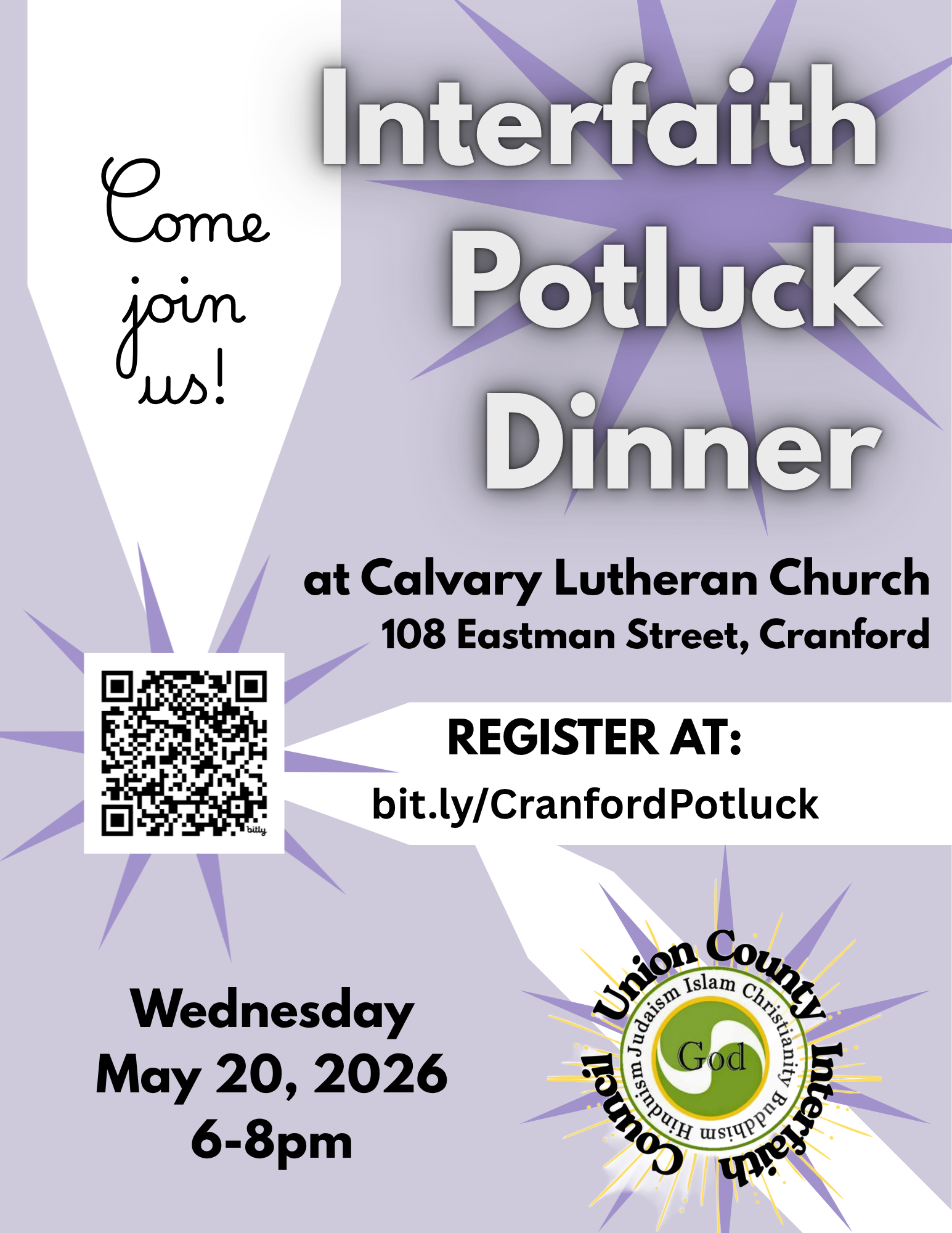 Interfaith Potluck Dinner Wednesday, May 20 from 6-8pm (2).png