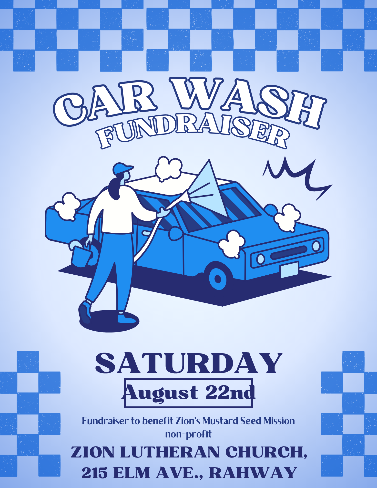 Blue Retro Creative Car Wash Poster.png