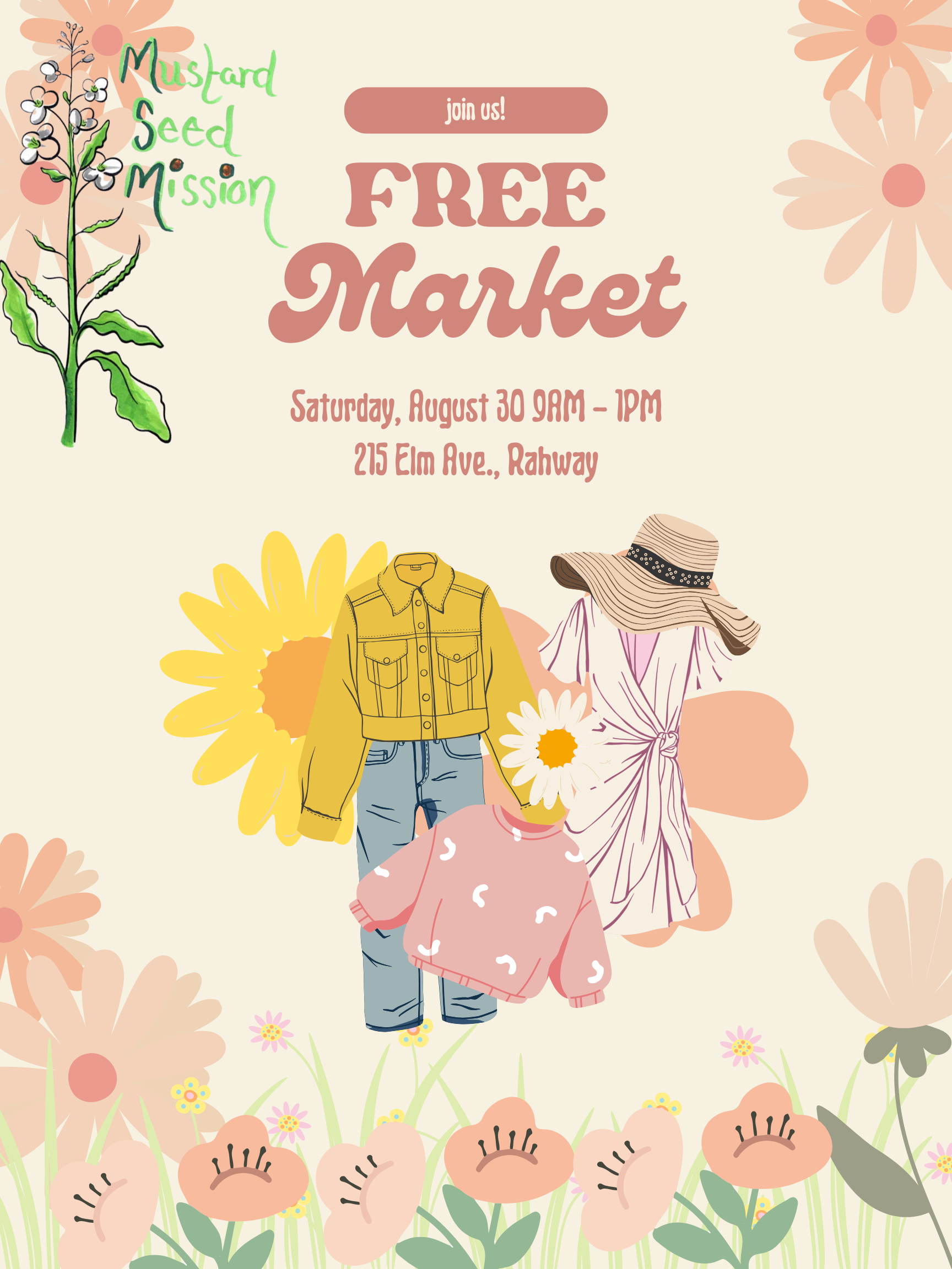 Beige Aesthetic Illustration Flea Market Poster (2).png