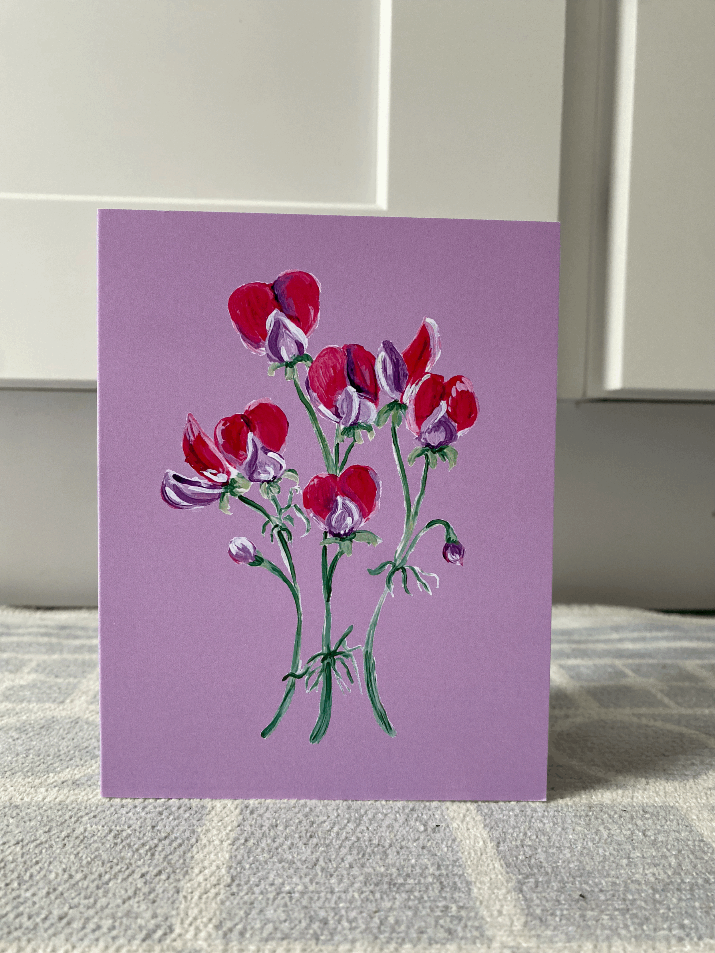 Sweet Peas Notecard