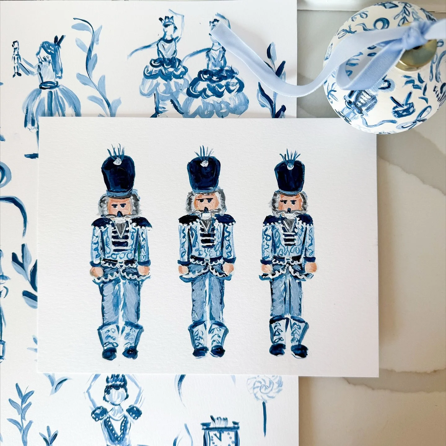 &ldquo;I&rsquo;ll have a blue Christmas&hellip;with Devon Louise Art&rdquo;✨

This collection started with a blue paint swatches and a love for southern holiday charm. Now it&rsquo;s wrapping paper, ornaments, and the prettiest pops of blue and white