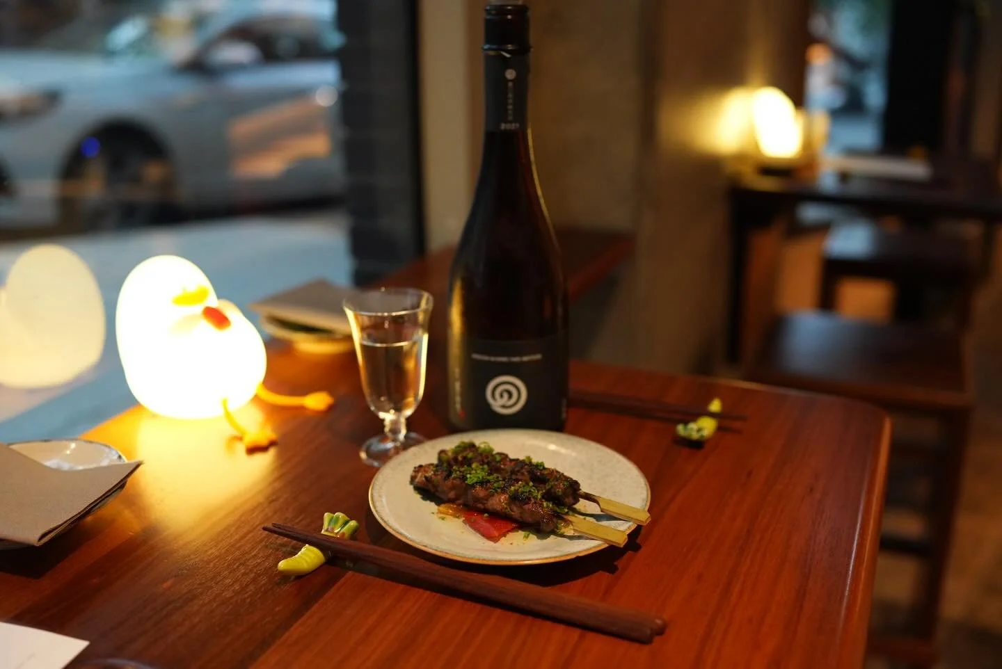 Kiewa valley curry lamb skewers on menu this week, limited portions , till sold out.
But our favorite Noguchi honjozo is available all the time. 🍶

Open from 4pm tonight.