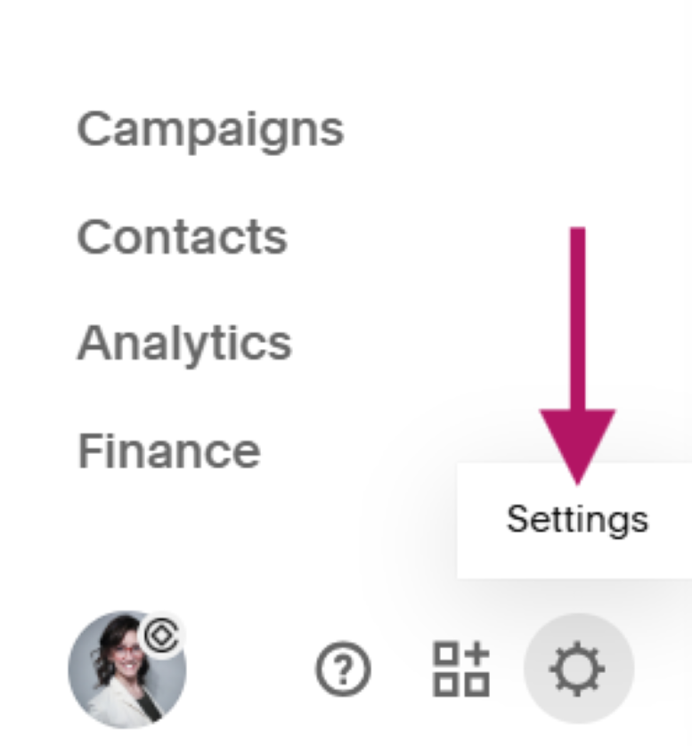 squarespace Settings gear icon screenshot
