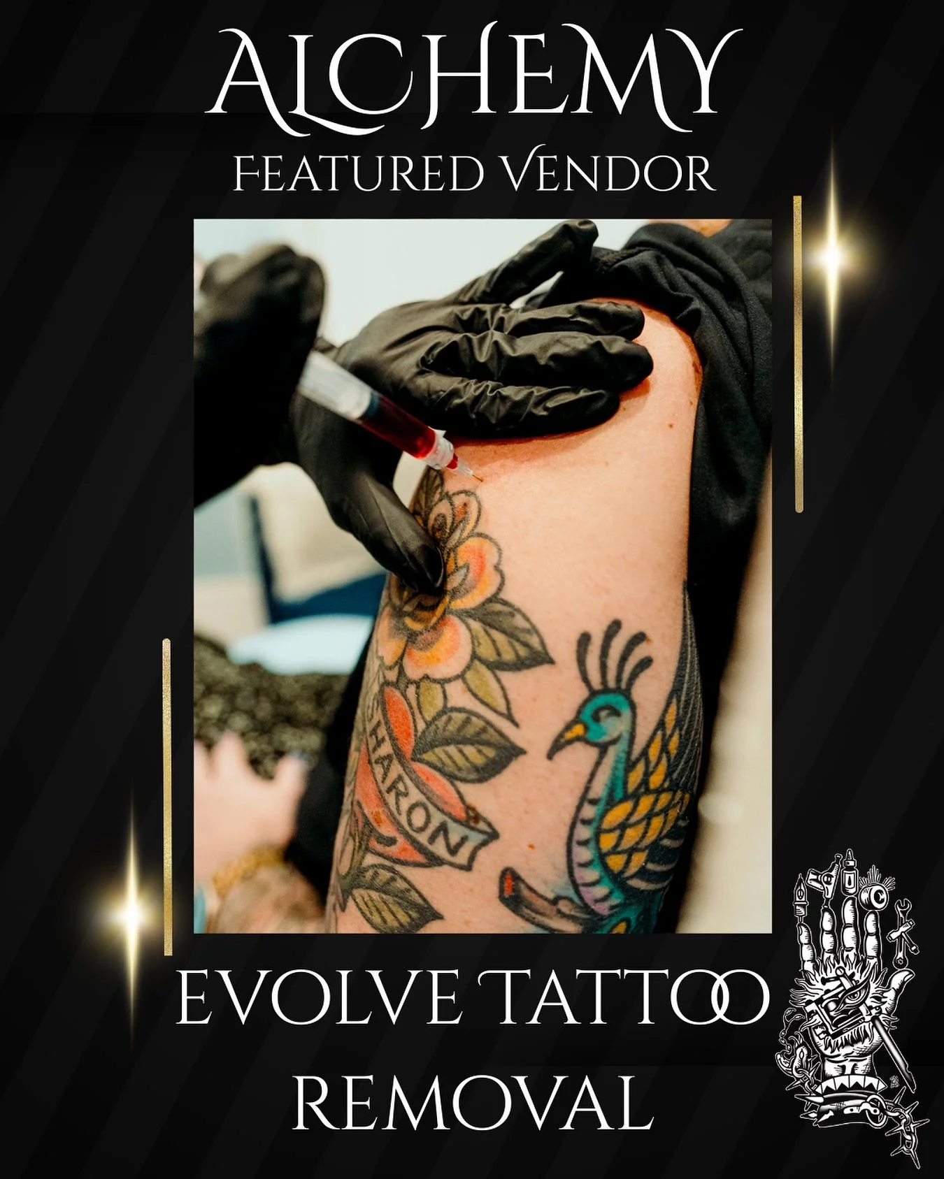 @evolve_tattoo_removal will be serving up discounted vitamin shots all night at Alchemy 8/24 at @wickedwestsd 
💉 Alchemy Detox- a blend of B12, Glutathione &amp; Taurine to help flush toxins, support recovery + give your body a reset after the party