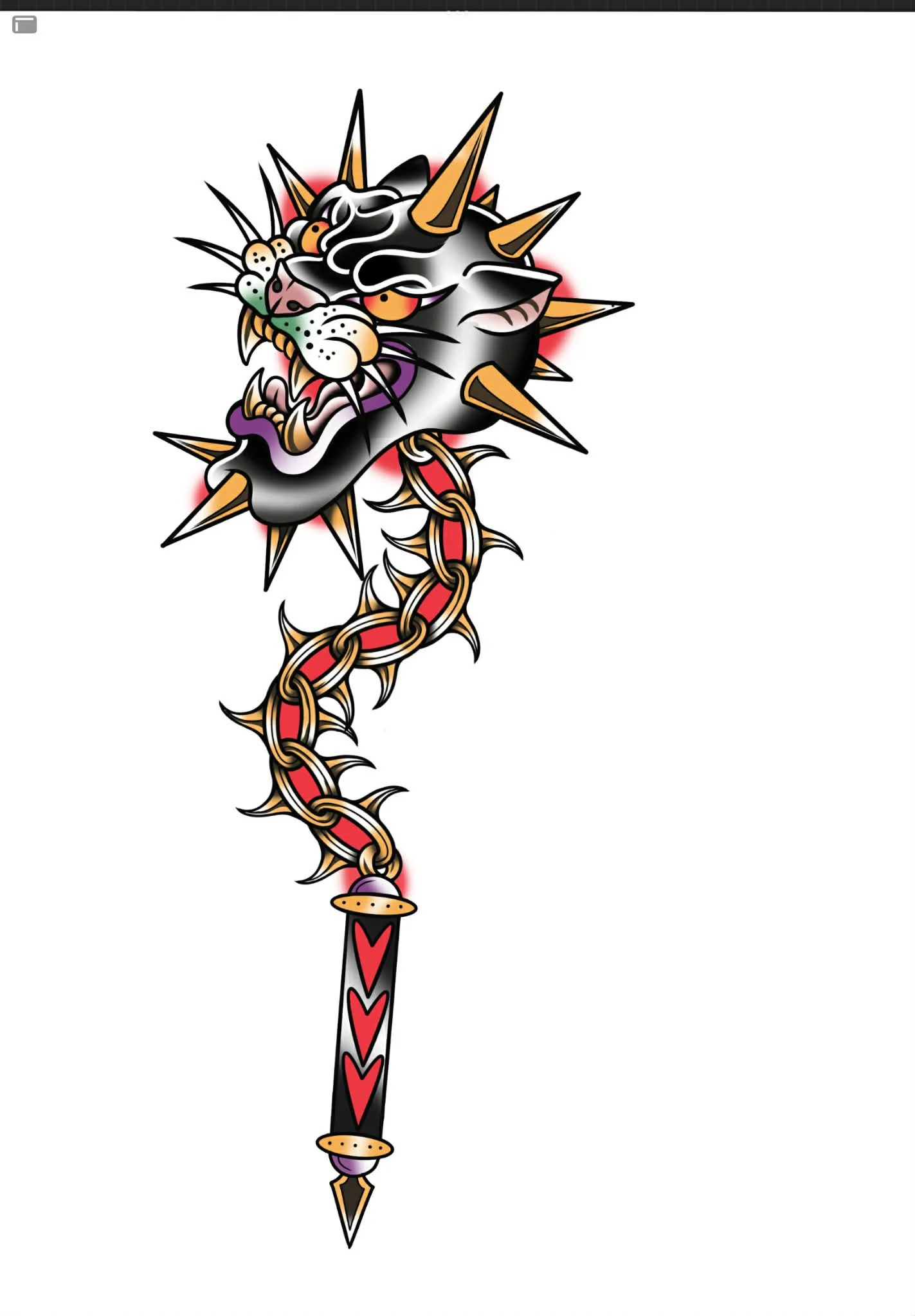 Flail panther_feer_gurutattooflash.jpeg