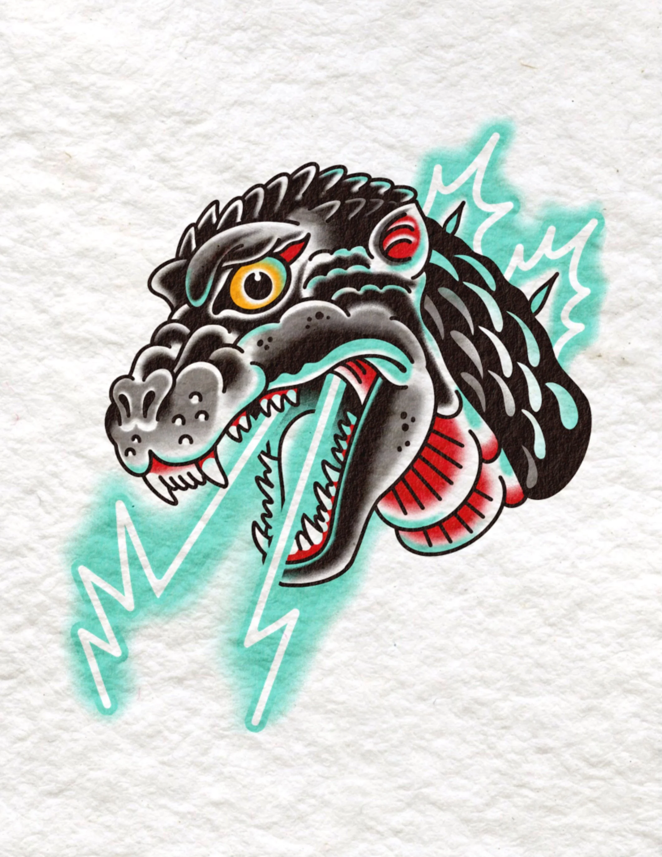 Lu_Aztec Neon-Godzilla_gurutattoo.jpeg