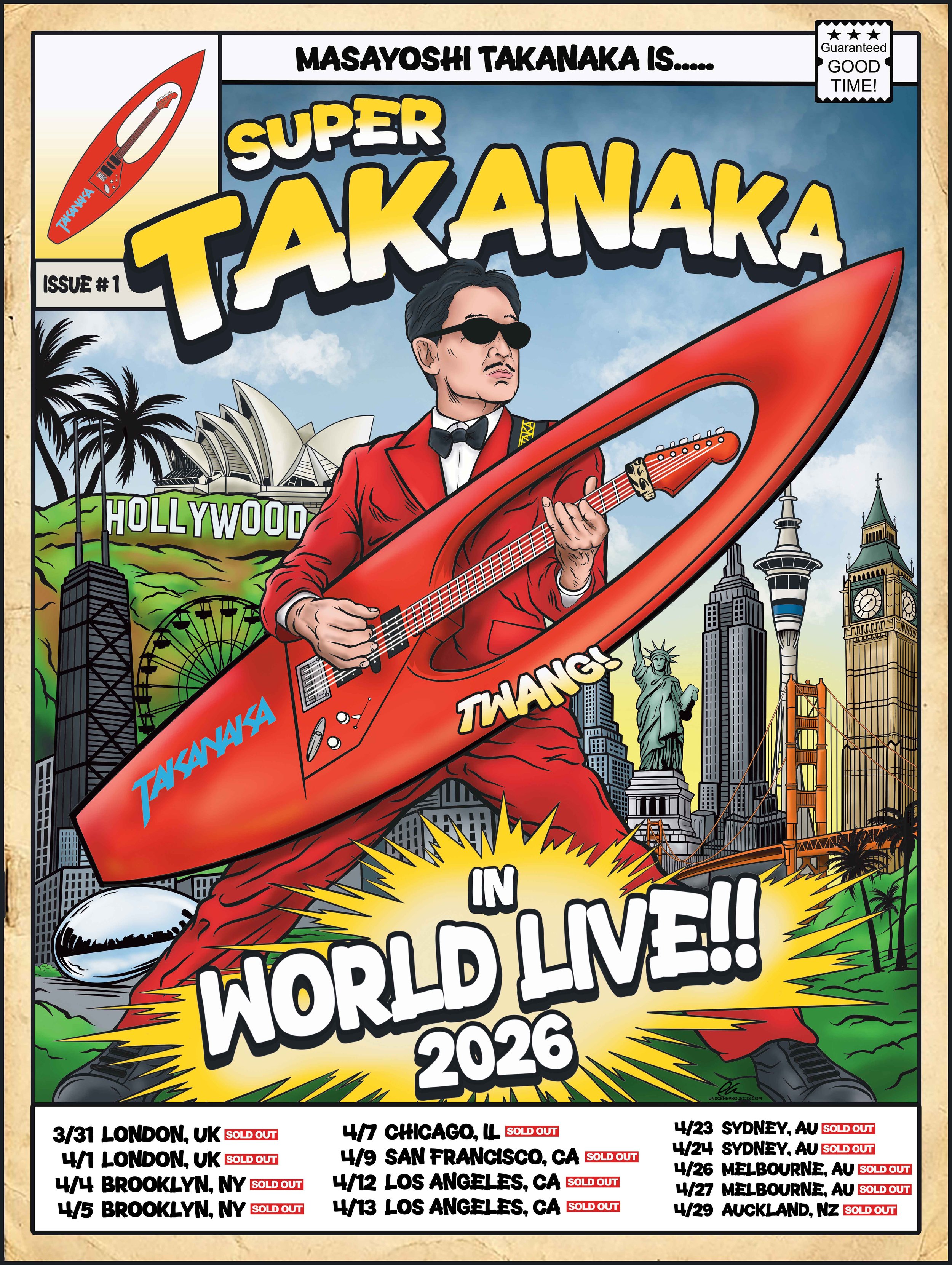 Mayoshi Takanaka, Hollywood Palladium, Hollywood, CA   4/12 & 4/13/26
18"x24"
